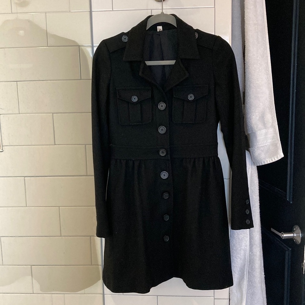 Joie brand black wool blend coat